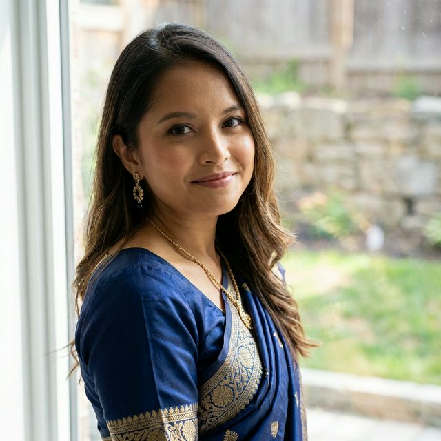 Girl in saree portrait preview