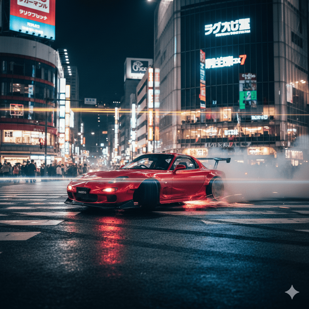 tokyo drift shibuya crossing night drift preview
