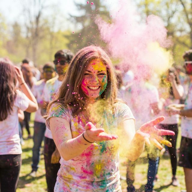 Holi portrait AI prompt preview